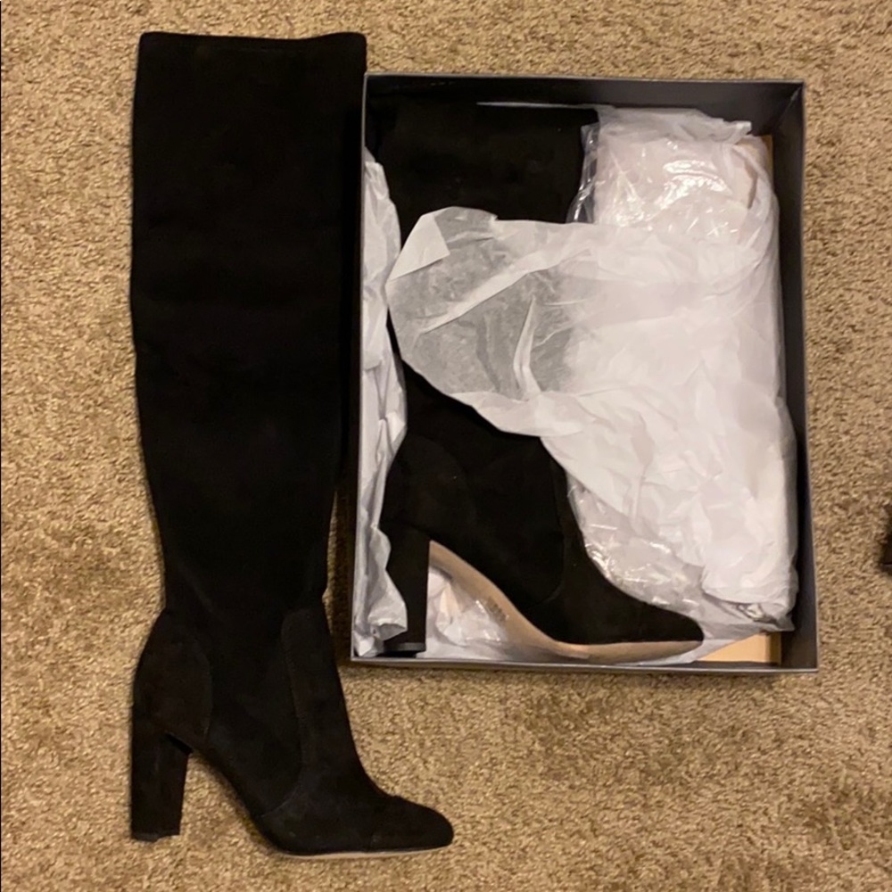 Black knee high boots